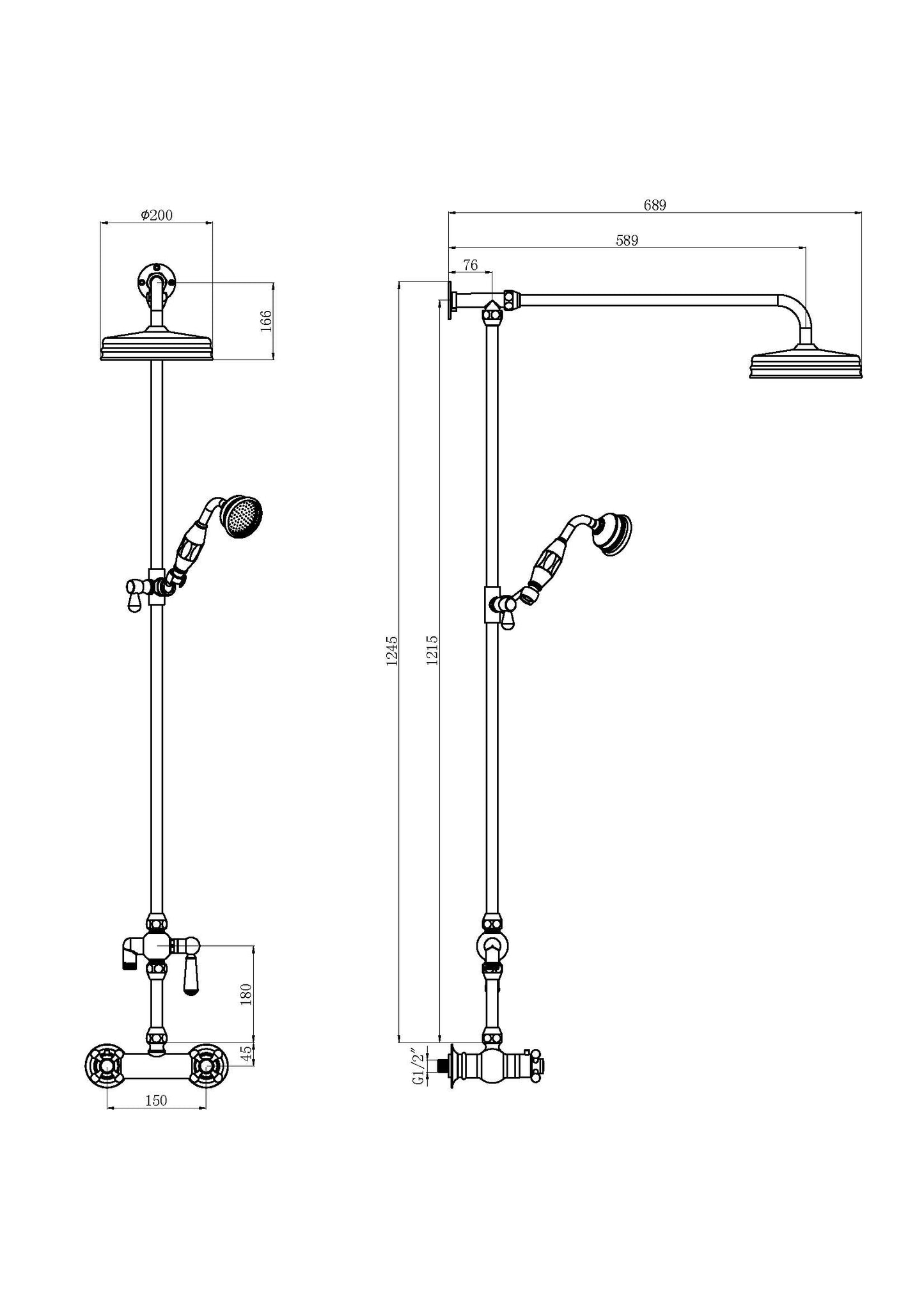 Hudson Reed Traditional Thermostatic Shower Valve & Kit