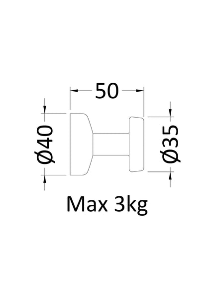 NUIE Magnetic Robe Hook