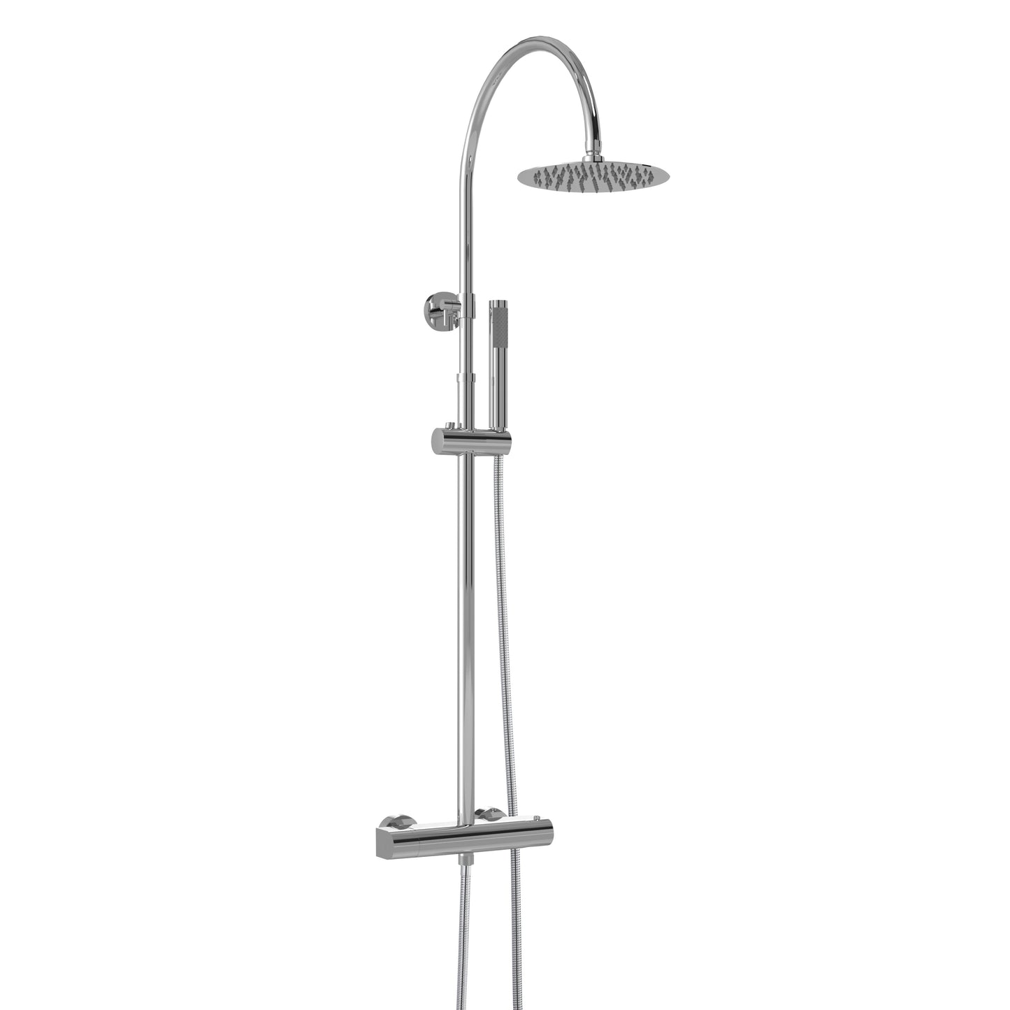Hudson Reed Round Brass Thermostatic Bar Valve & Shower Kit
