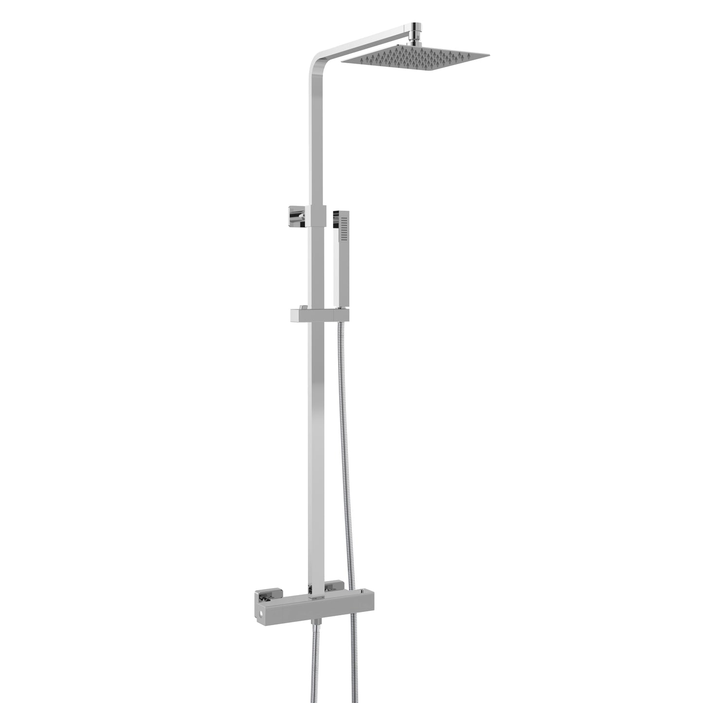 Hudson Reed Square Brass Thermostatic Bar Valve & Shower Kit