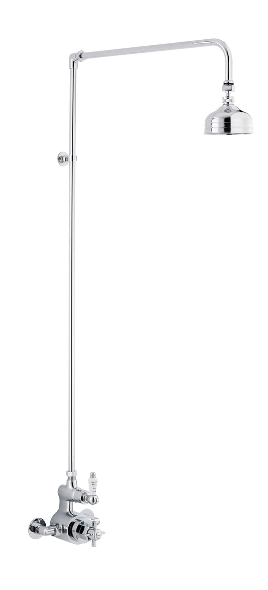 NUIE Twin Thermostatic Shower Valve & Rigid Riser