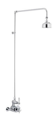 NUIE Twin Thermostatic Shower Valve & Rigid Riser