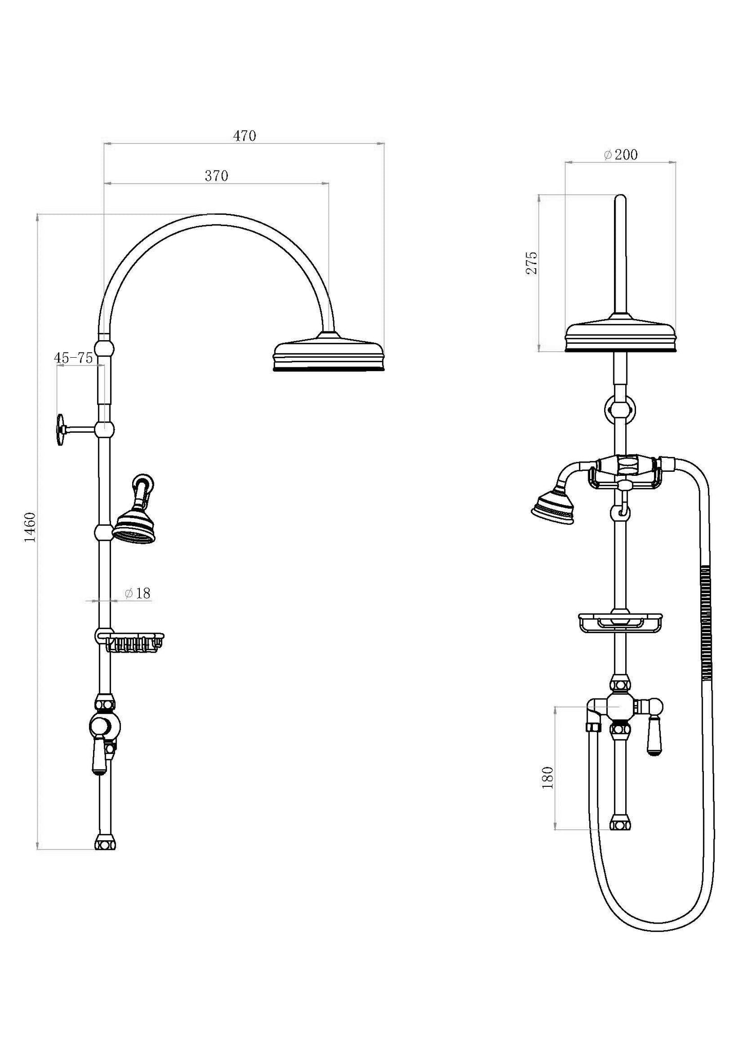 Hudson Reed Deluxe Grand Rigid Riser Kit