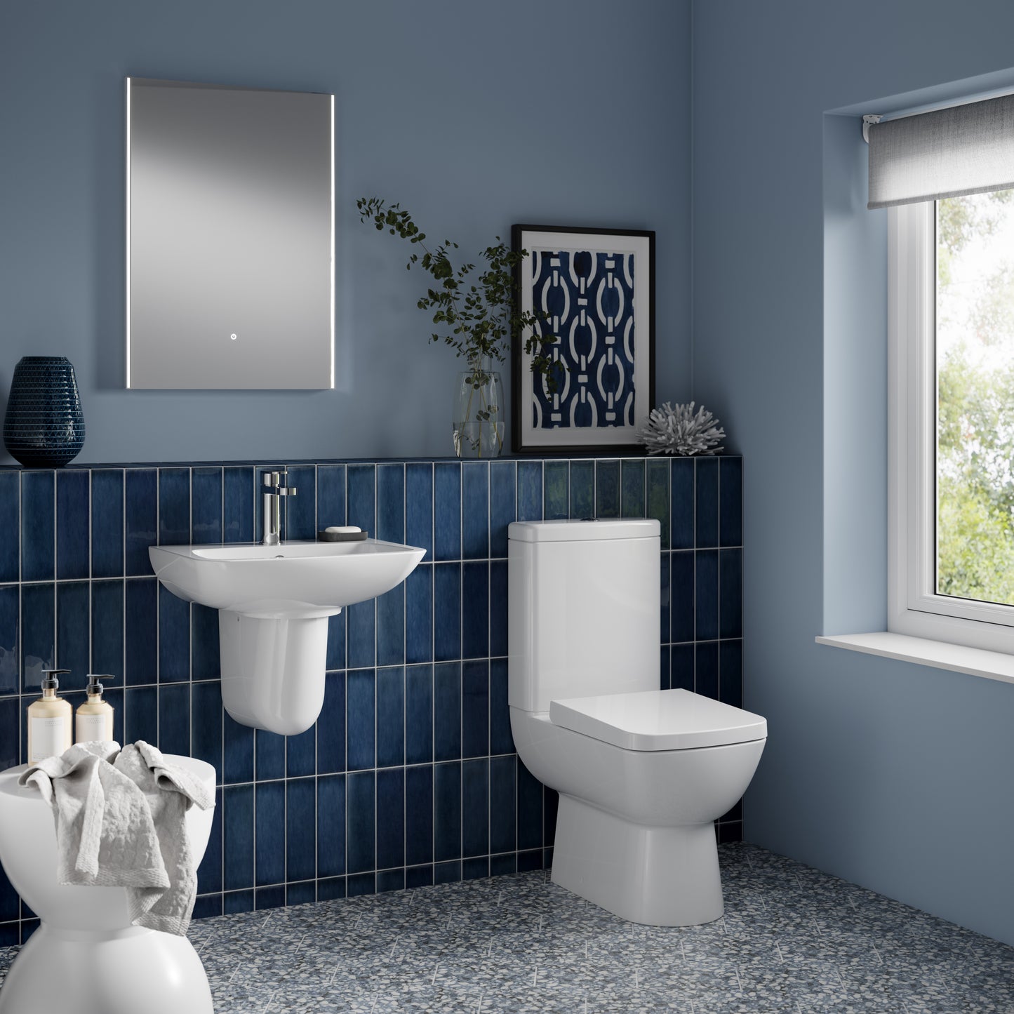 NUIE 500mm Basin & Semi Pedestal