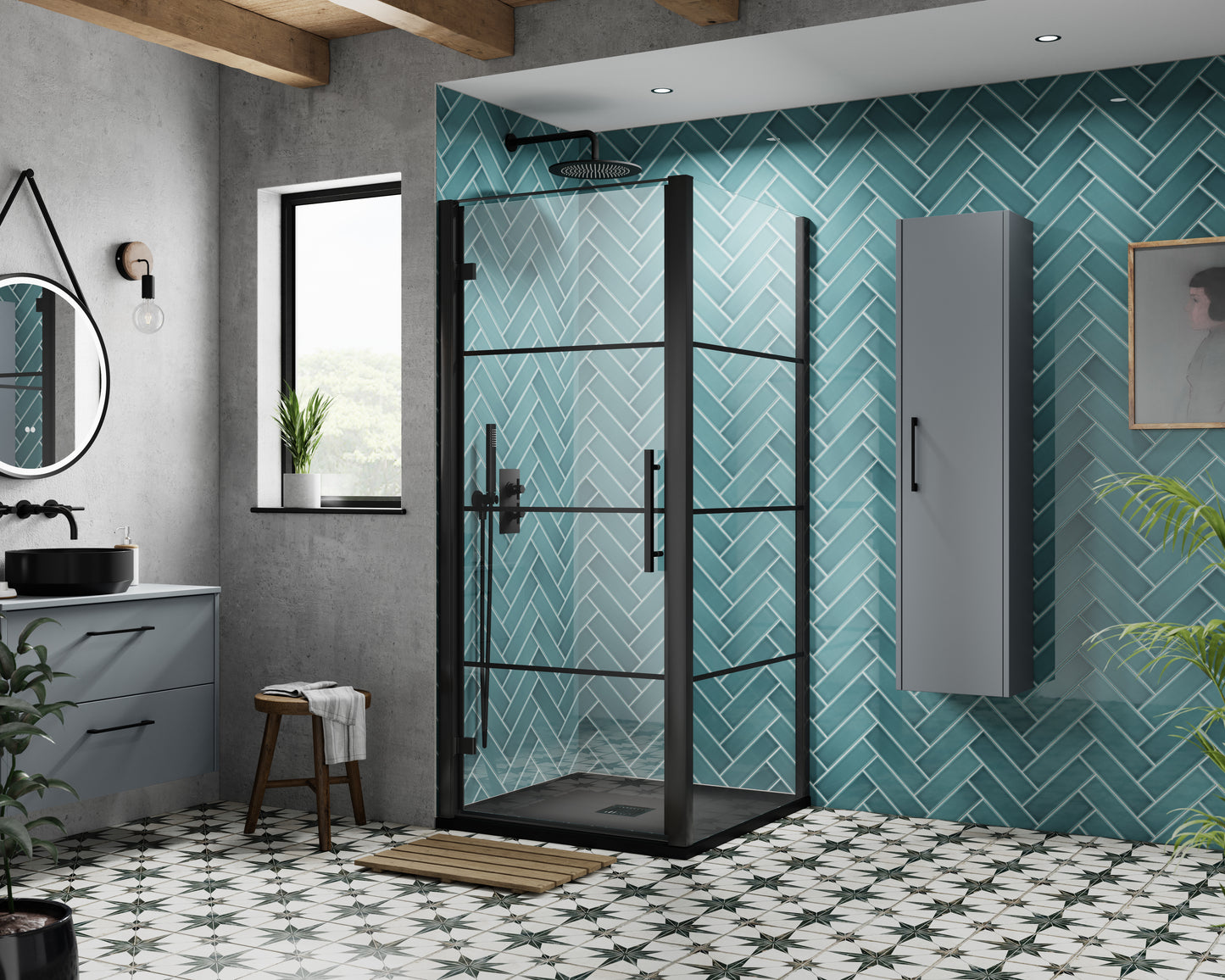 Hudson Reed 900mm Hinged Shower Door
