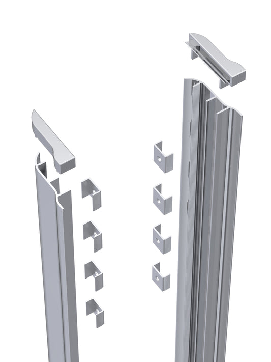 NUIE 1850mm Enclosure Screw Cover Kit Chrome