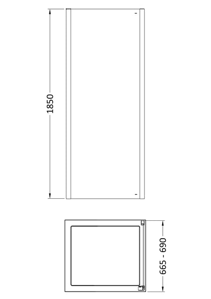 Hudson Reed Pacific 700mm Side Panel