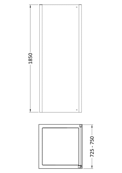 Hudson Reed Pacific 760mm Side Panel