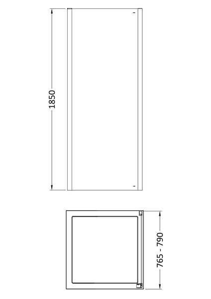 Hudson Reed Pacific 800mm Side Panel