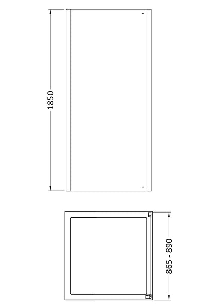 Hudson Reed Pacific 900mm Side Panel