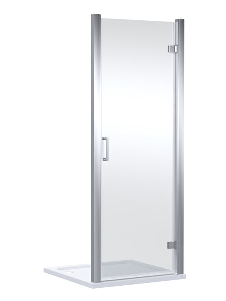 NUIE 800mm Hinged Shower Door- Chrome