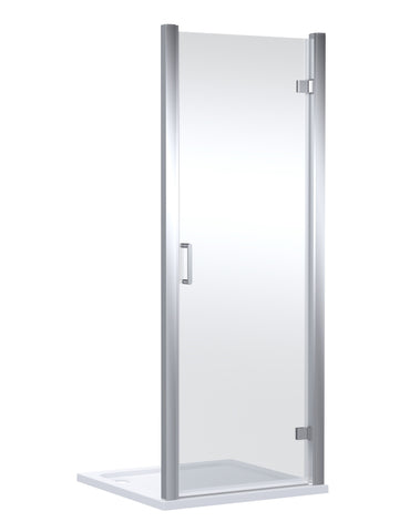 NUIE 800mm Hinged Shower Door- Chrome