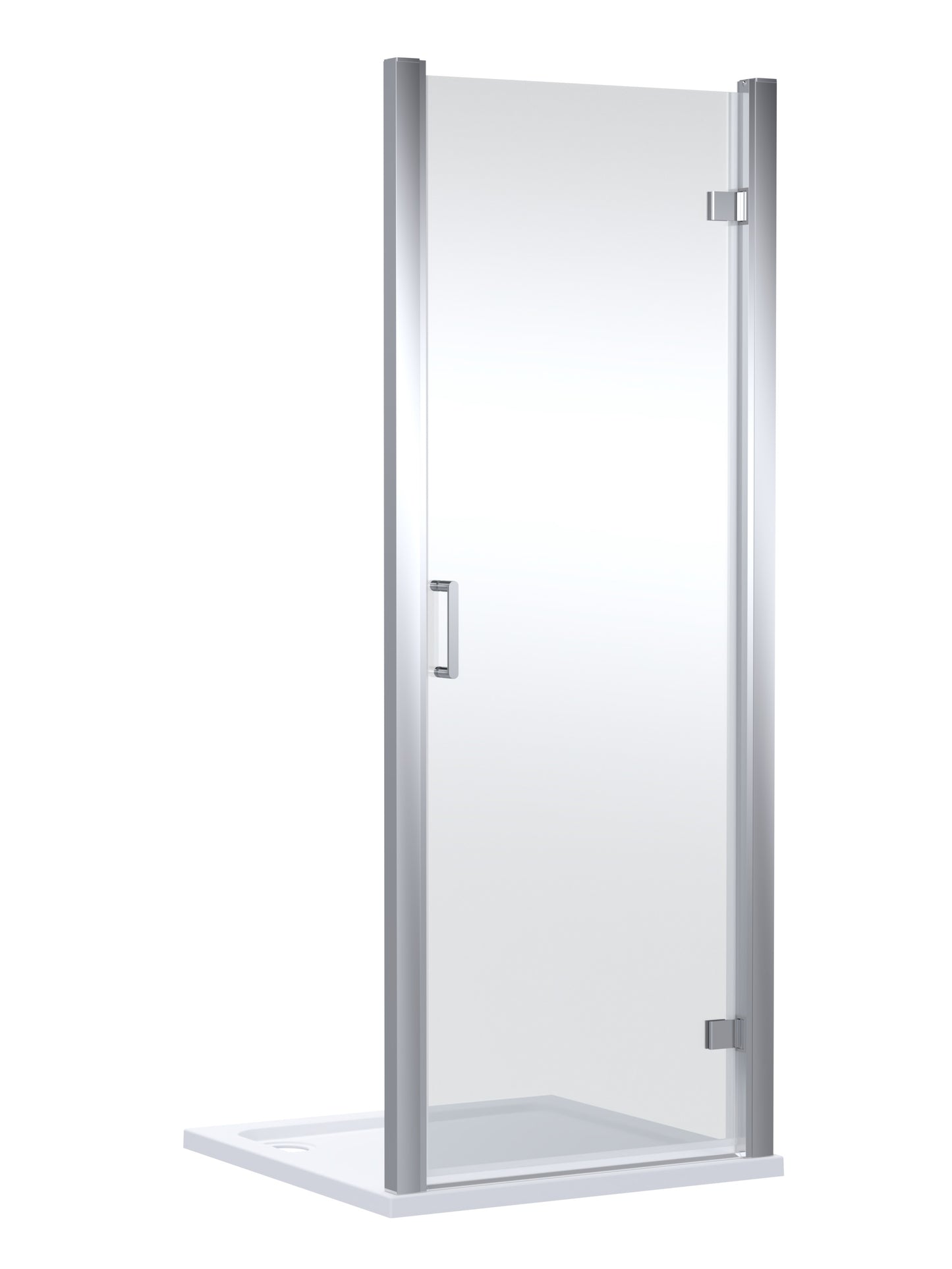 NUIE 900mm Hinged Shower Door- Chrome