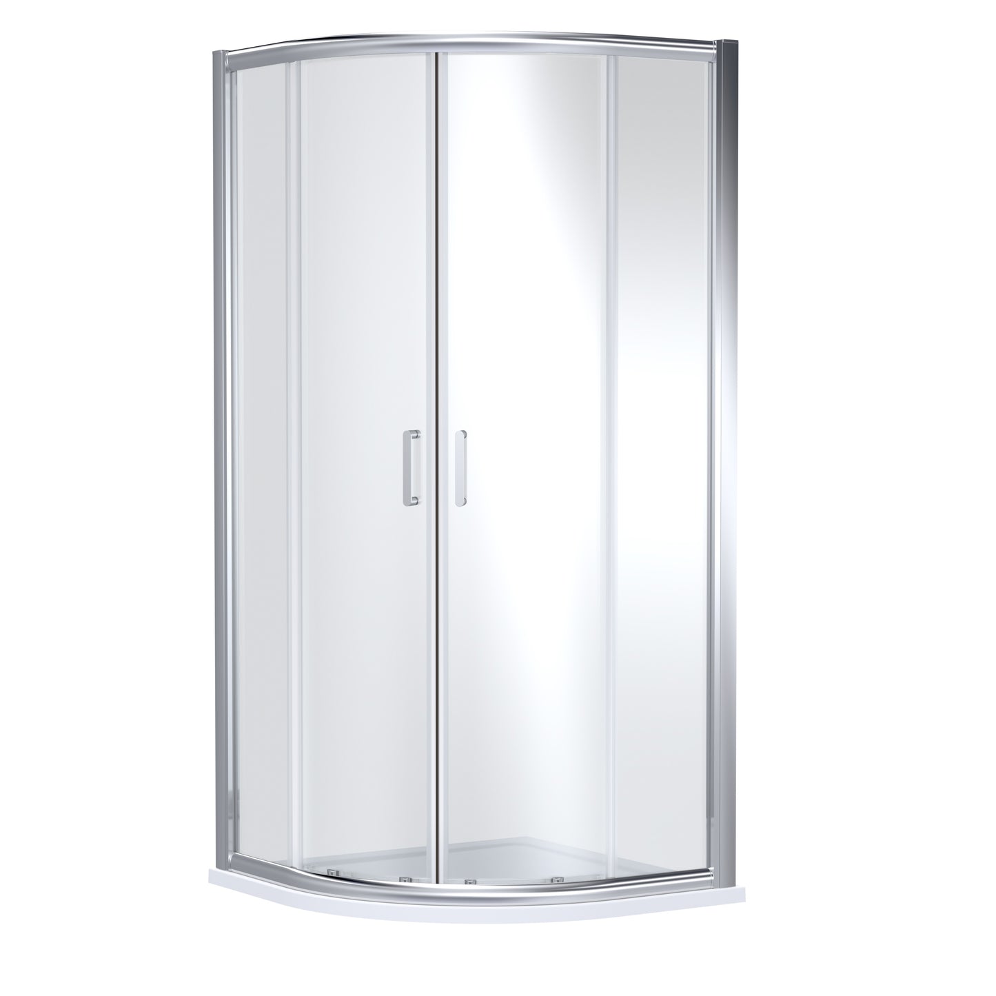 NUIE 1000mm x 1000mm Quadrant - Chrome