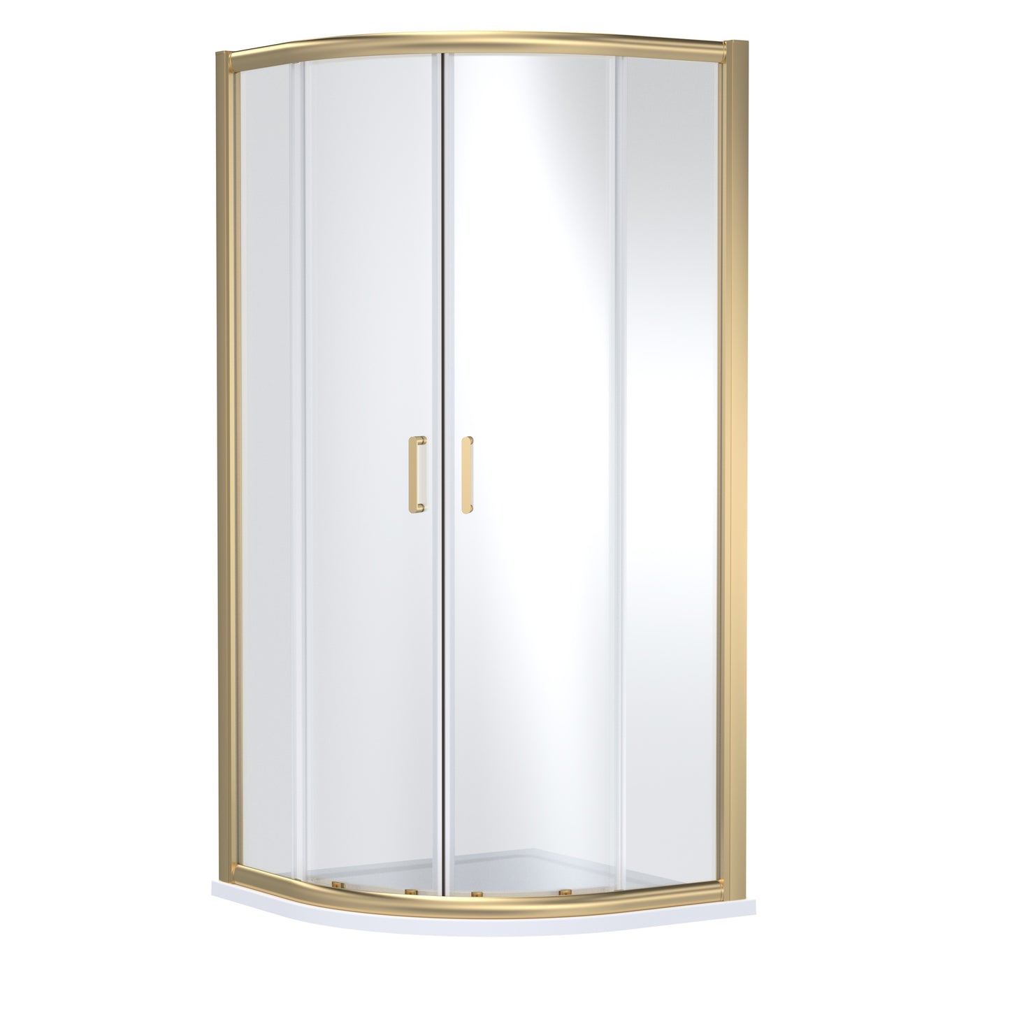 NUIE 1000mm x 1000mm Quadrant - Brushed Brass