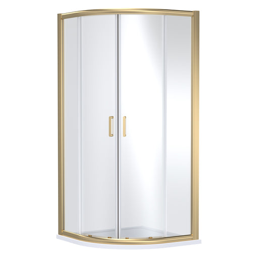 NUIE 1000mm x 1000mm Quadrant - Brushed Brass