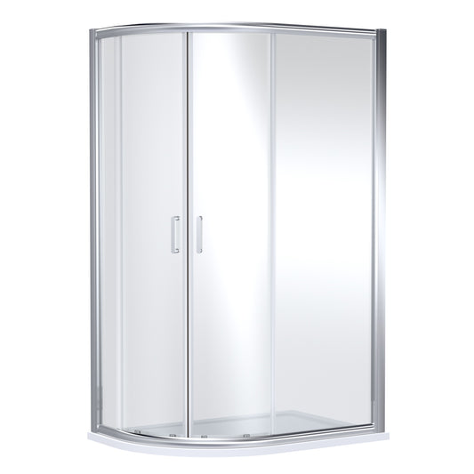 NUIE 1200mm x 800mm Offset Quadrant - Chrome