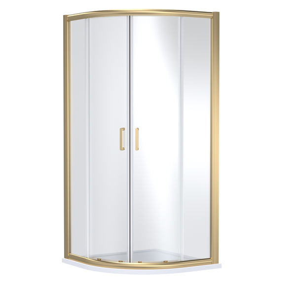 NUIE 900mm x 900mm Quadrant - Brushed Brass