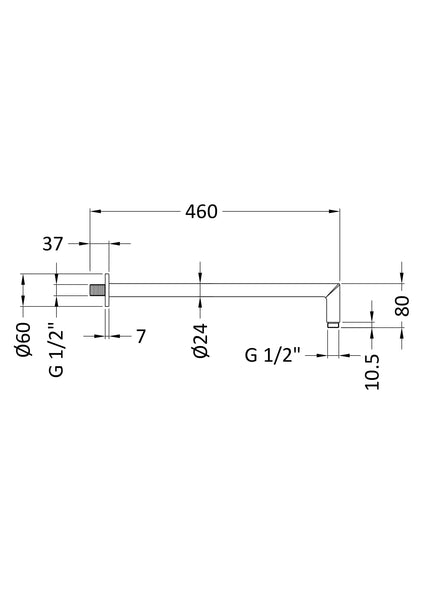 Hudson Reed Wall-Mounted Arm
