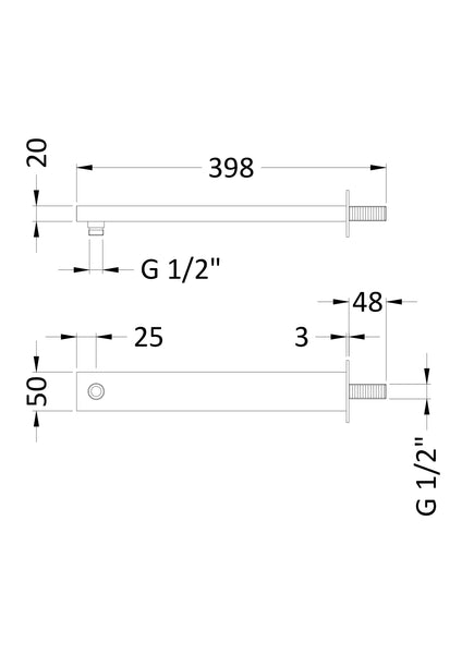 Hudson Reed Wall-Mounted Arm