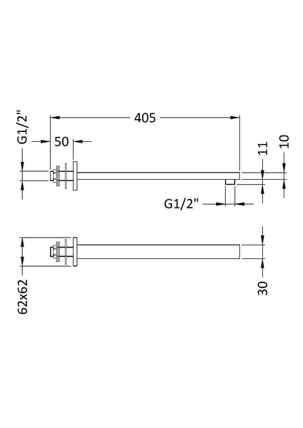 Hudson Reed Wall-Mounted Arm