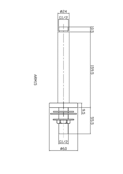 NUIE Ceiling-Mounted Arm