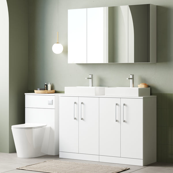 NUIE 1200mm Floor Standing 4 Door Vanity & Worktop