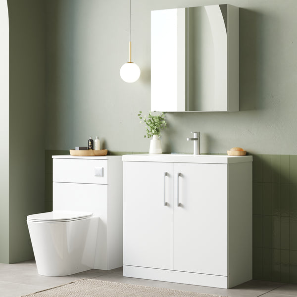 NUIE 800mm Floor Standing 2 Door Vanity & Basin 1