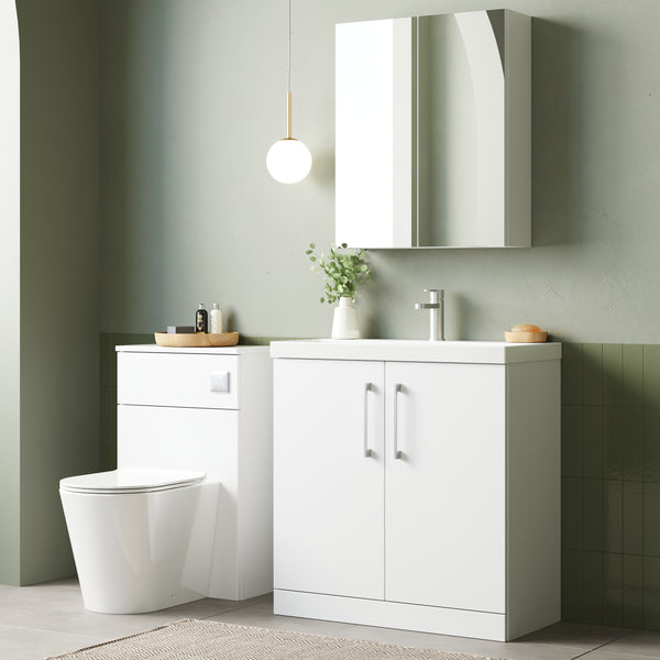 NUIE 800mm Floor Standing 2 Door Vanity & Basin 3