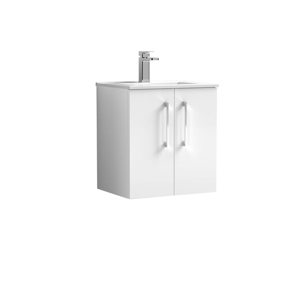 NUIE 500mm Wall Hung 2 Door Vanity & Basin 2