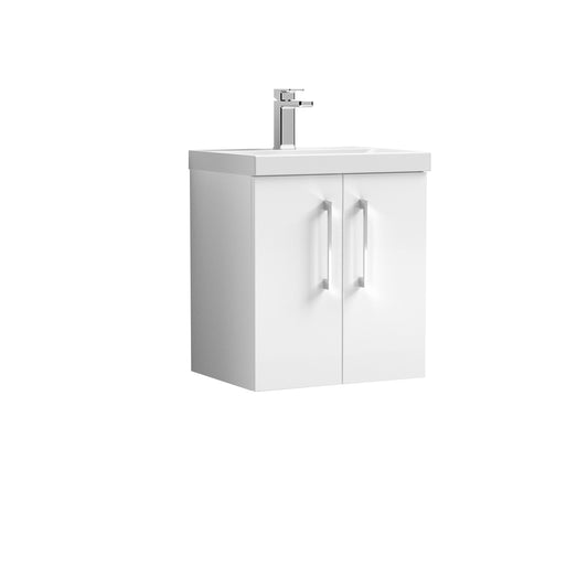 NUIE 500mm Wall Hung 2 Door Vanity & Basin 3