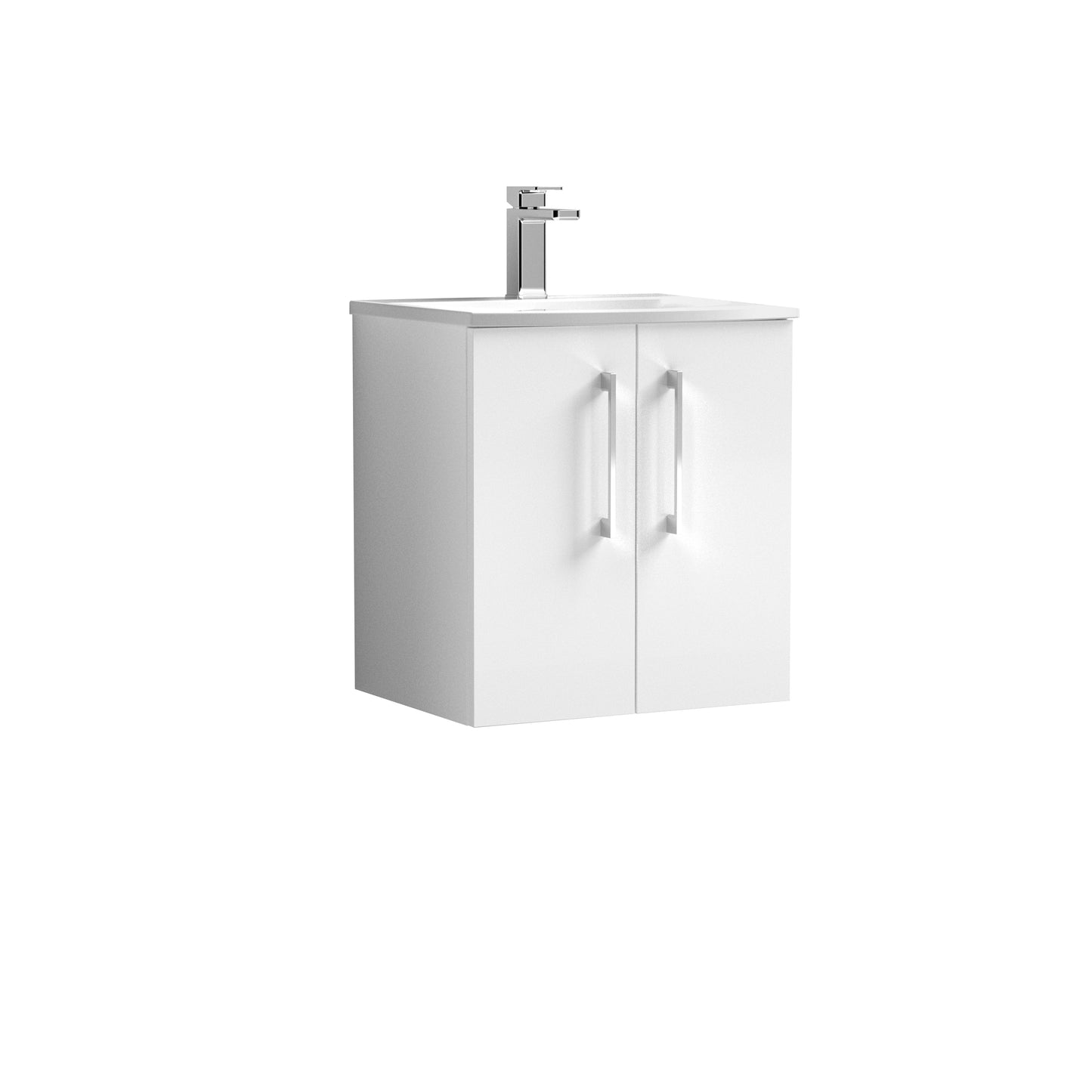 NUIE 500mm Wall Hung 2 Door Vanity & Basin 4