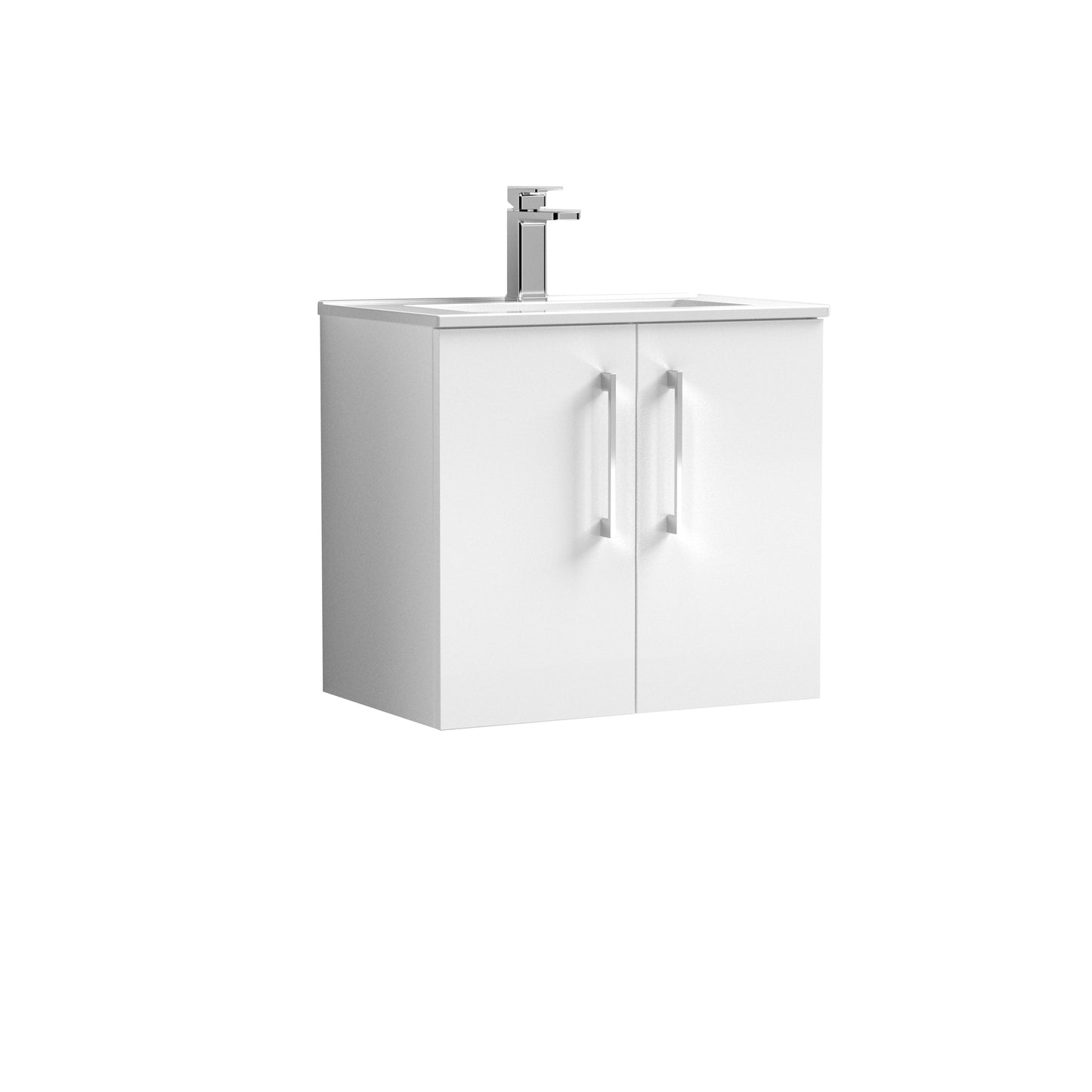 NUIE 600mm Wall Hung 2 Door Vanity & Basin 2