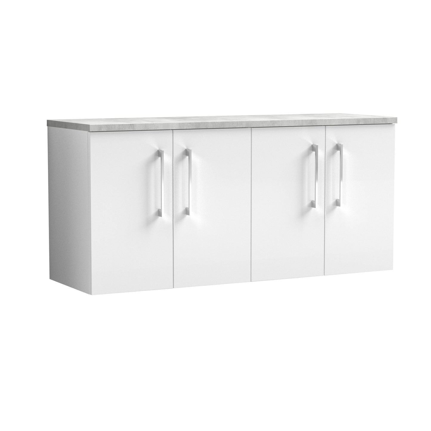 NUIE 1200mm Wall Hung 4-Door Vanity & Laminate Worktop