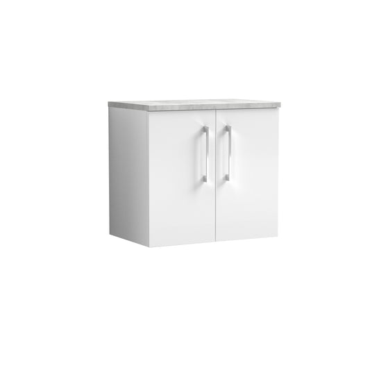 NUIE 600mm Wall Hung 2 Door Vanity & Laminate Top