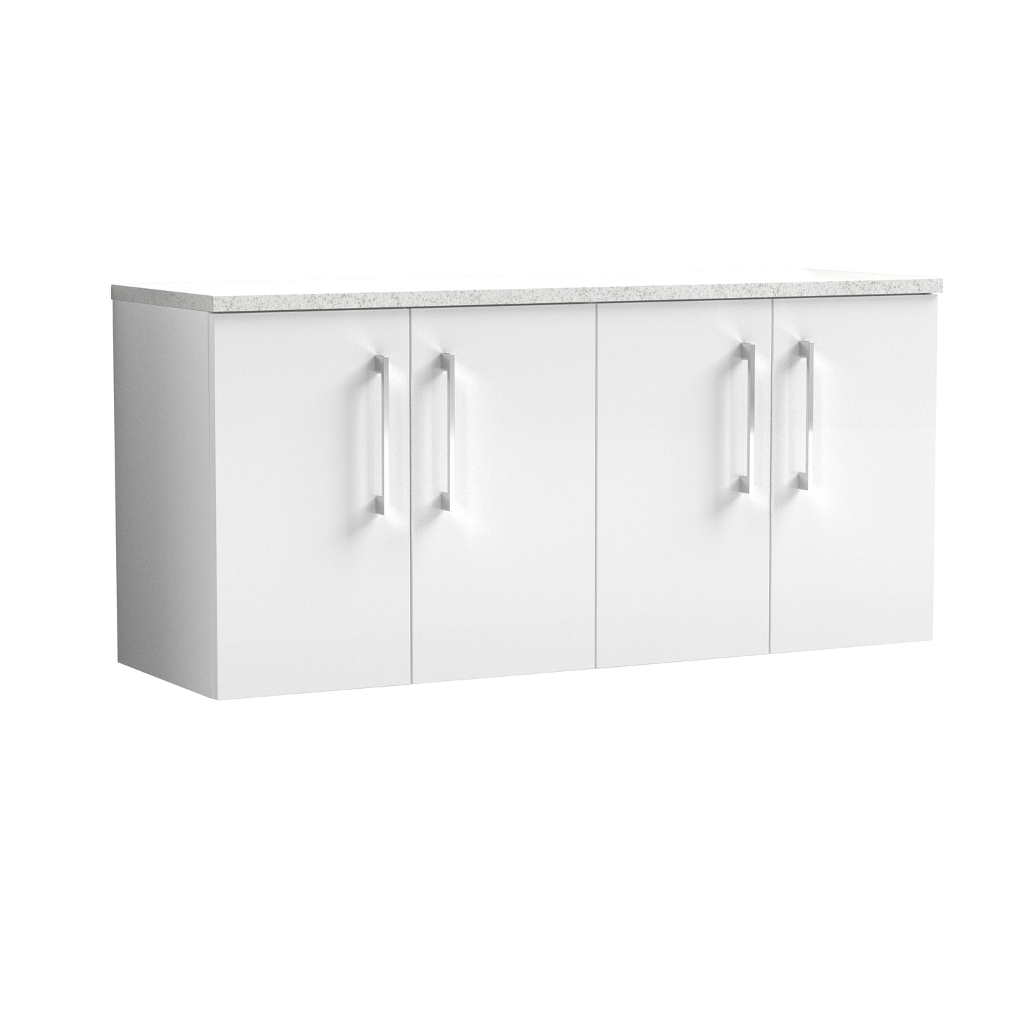 NUIE 1200mm Wall Hung 4-Door Vanity & Laminate Worktop
