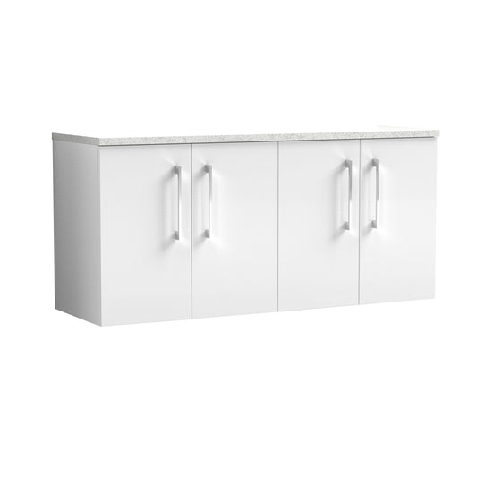 NUIE 1200mm Wall Hung 4-Door Vanity & Laminate Worktop
