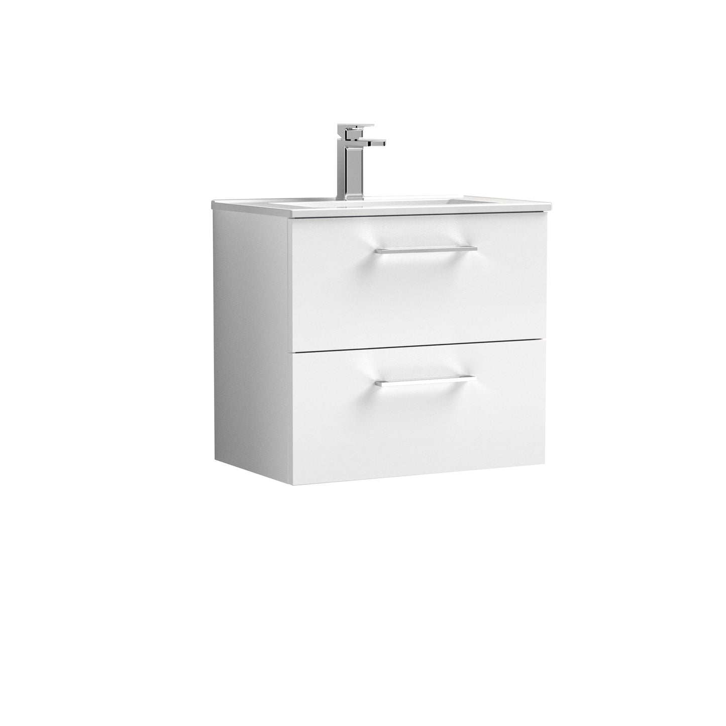 NUIE 600mm Wall Hung 2 Drawer Vanity & Basin 2