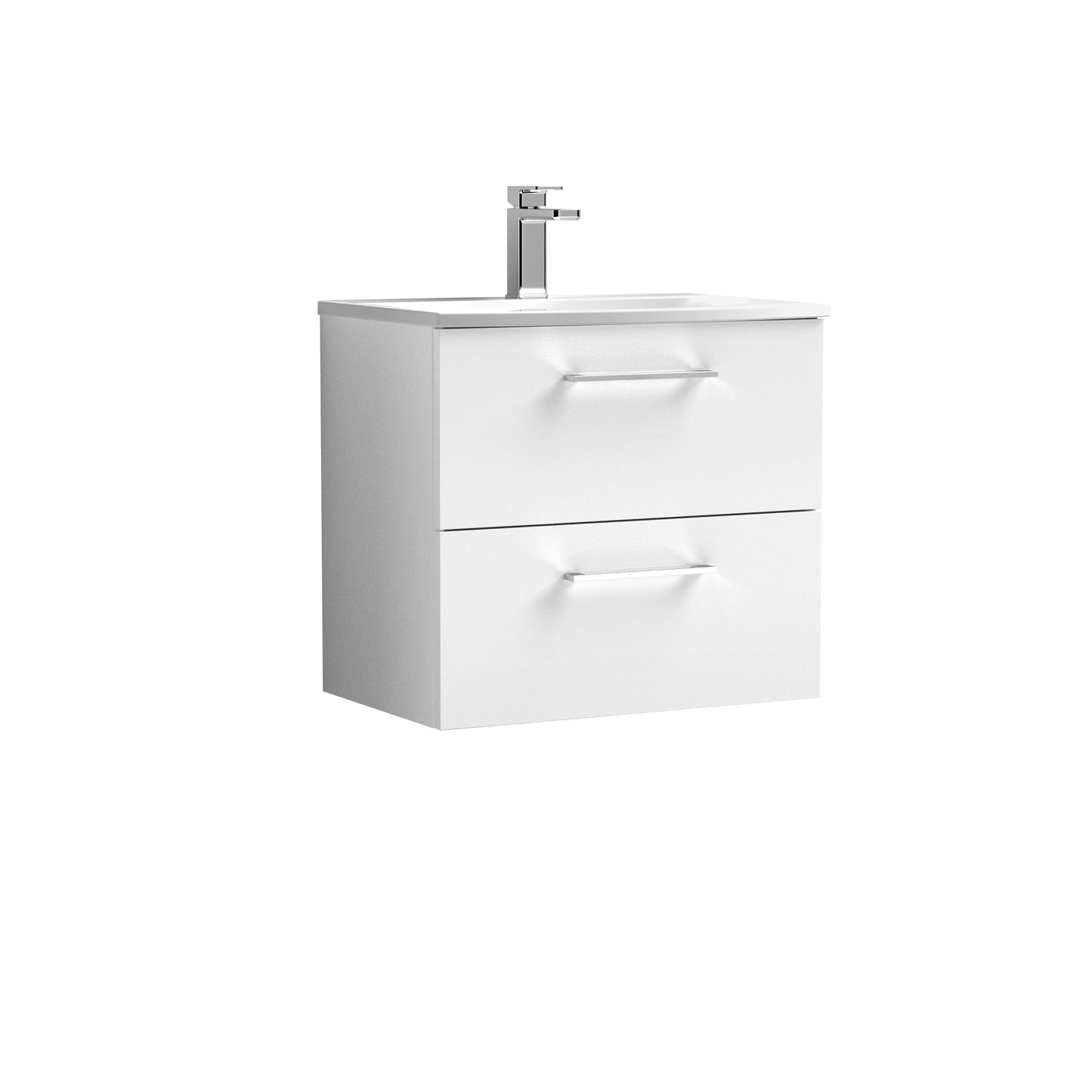 NUIE 600mm Wall Hung 2 Drawer Vanity & Basin 4