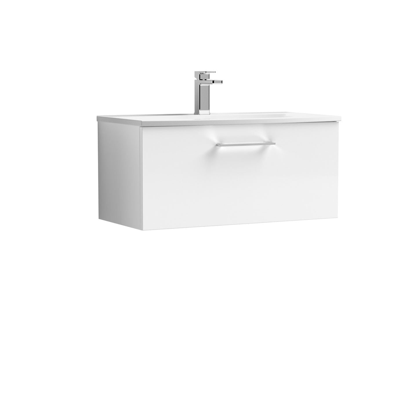NUIE 800mm Wall Hung 1 Drawer Vanity & Basin 4