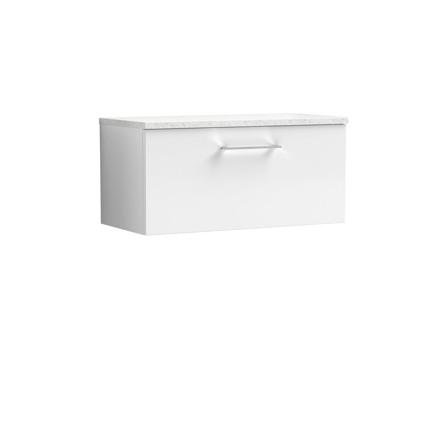 NUIE 800mm Wall Hung 1 Drawer Vanity & Laminate Top