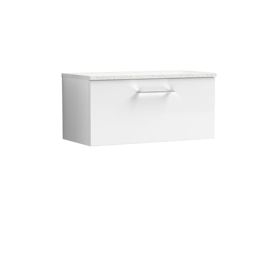 NUIE 800mm Wall Hung 1 Drawer Vanity & Laminate Top