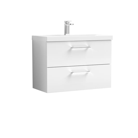 NUIE 800mm Wall Hung 2 Drawer Vanity & Basin 3