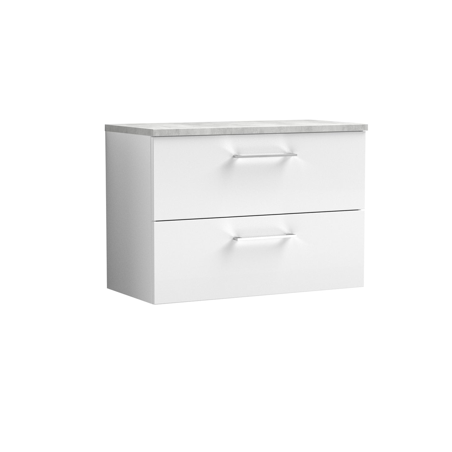 NUIE 800mm Wall Hung 2 Drawer Vanity & Laminate Top