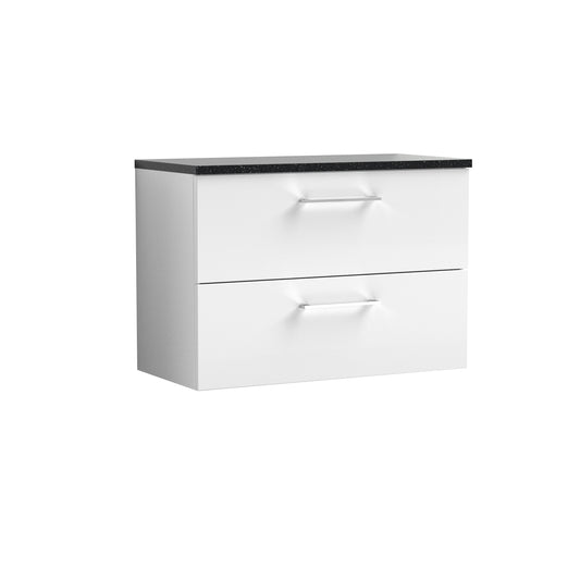 NUIE 800mm Wall Hung 2 Drawer Vanity & Laminate Top