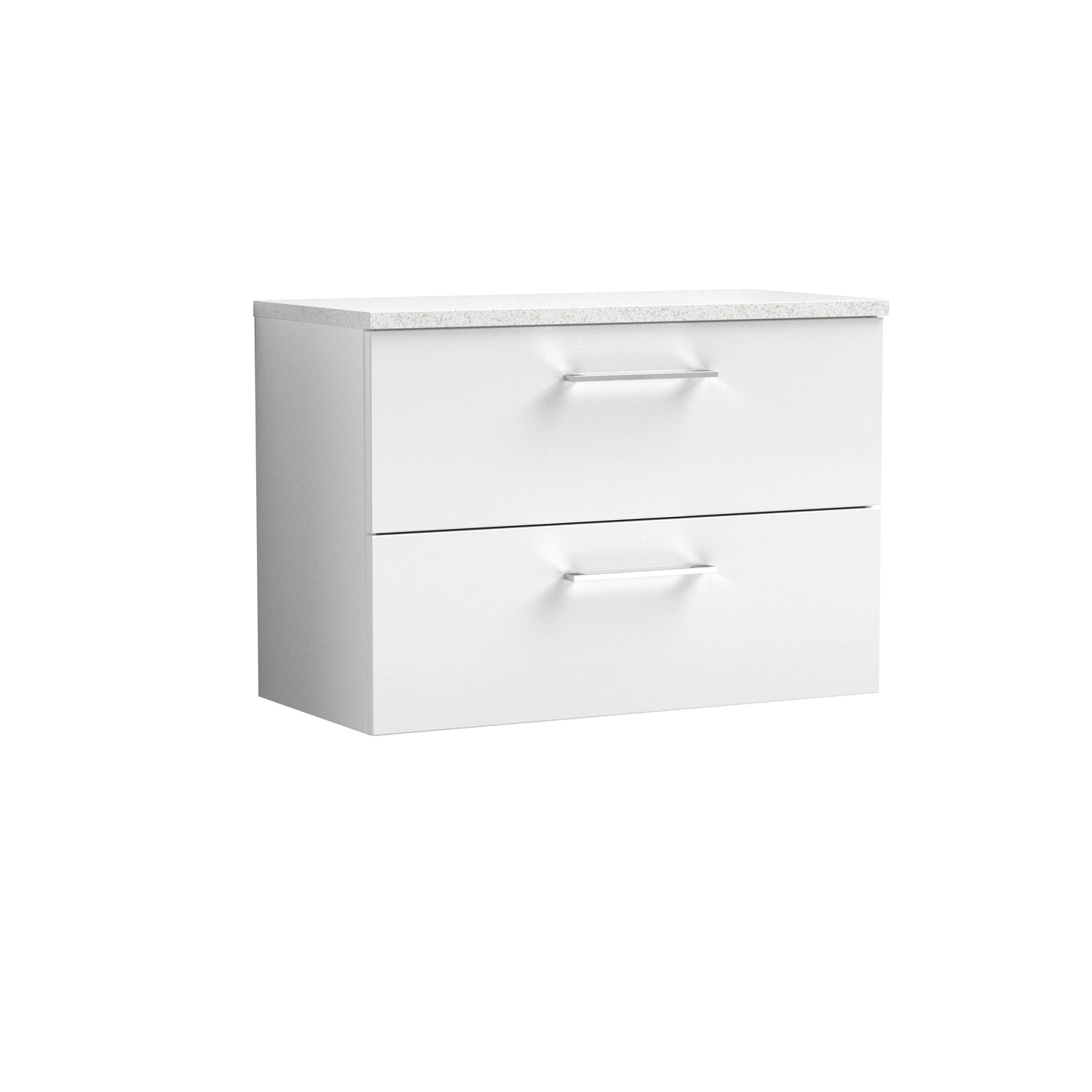 NUIE 800mm Wall Hung 2 Drawer Vanity & Laminate Top