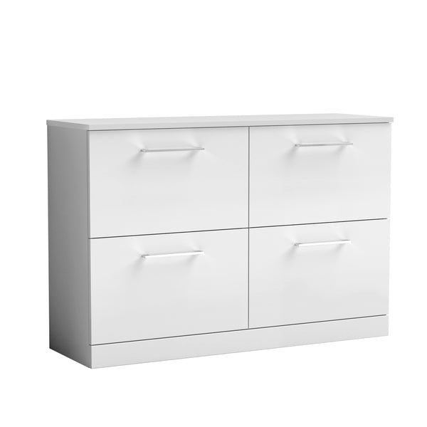 NUIE 1200mm Floor Standing 4 Drawer Vanity & Worktop