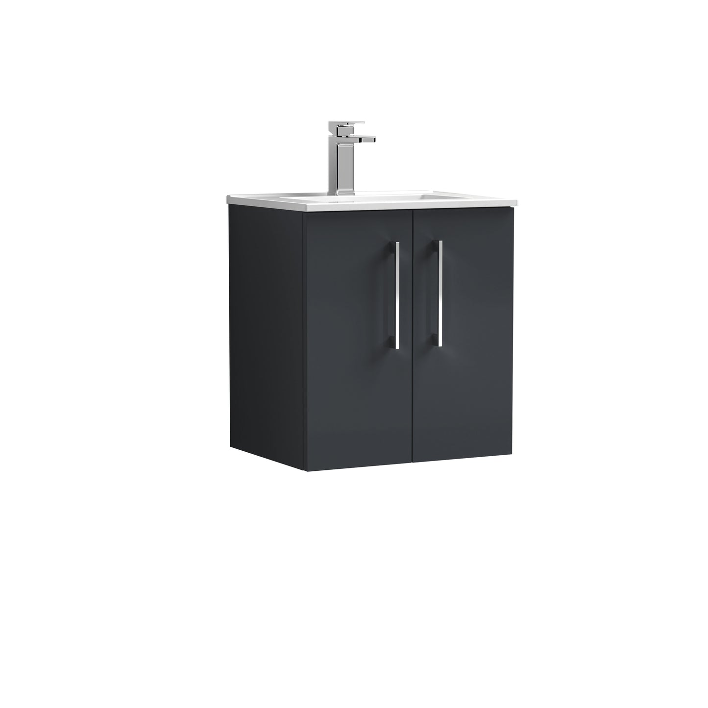 NUIE 500mm Wall Hung 2 Door Vanity & Basin 2