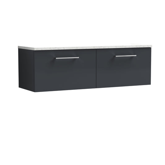 NUIE 1200mm Wall Hung 2-Drawer Vanity & Laminate Worktop