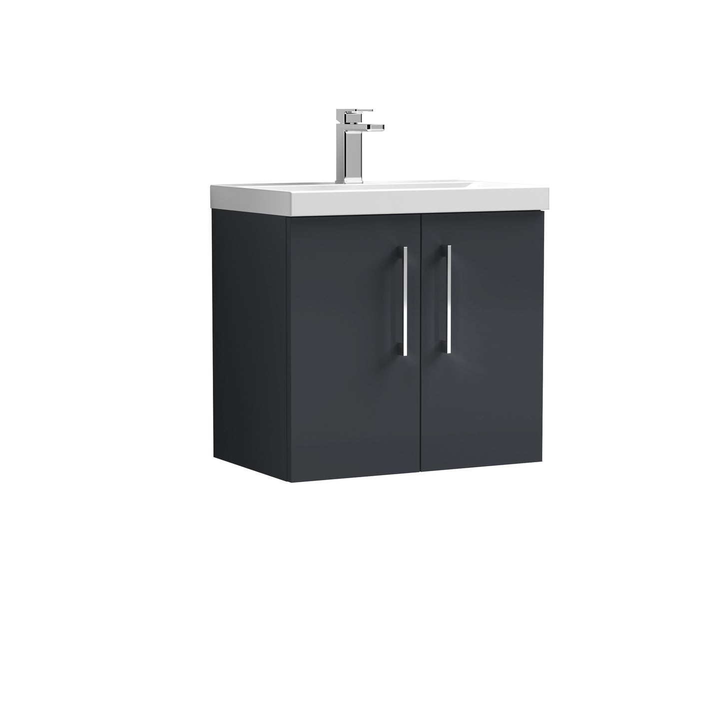 NUIE 600mm Wall Hung 2 Door Vanity & Basin 1